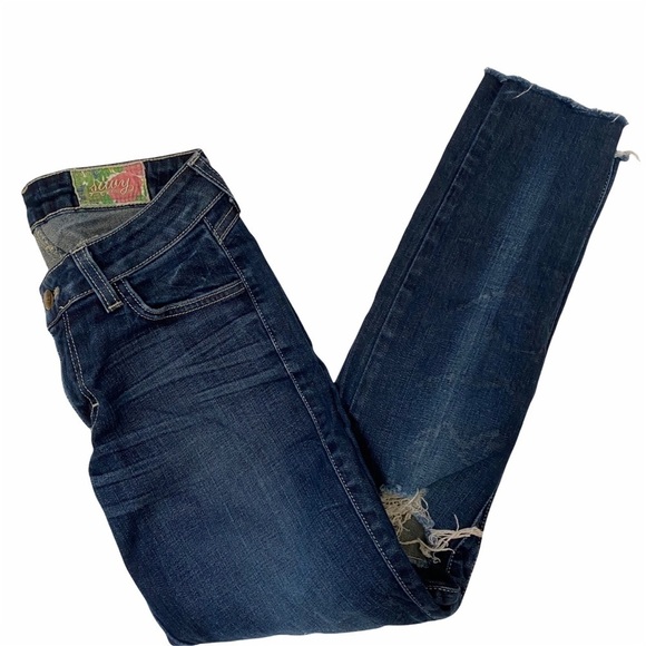 Siwy Dark Wash Distressed Skinny Low Rise Jeans 27 - Picture 5 of 7